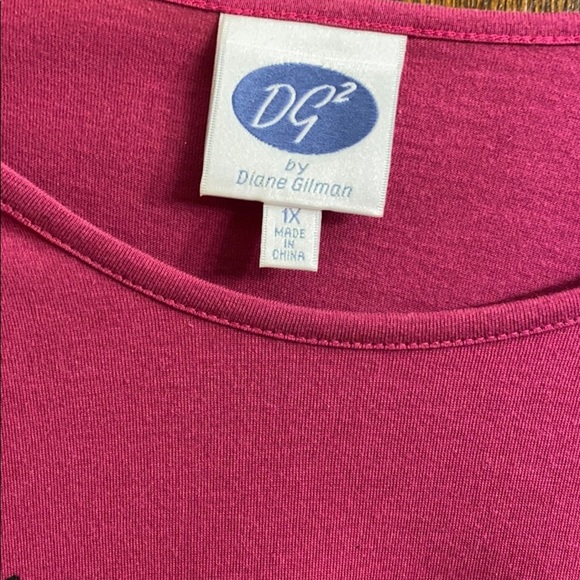 Pink tunic  SIZE 1X EUC by DG2 - Picture 5 of 7